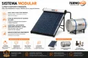 Aquecedor Solar Baixa Pressão 2 Módulos com 20 Tubos a Vácuo + Reservatório Térmico 600L