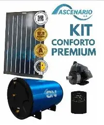 Aquecedor Solar Alta Pressão 5 Coletores 2x1 Cobre Classe A + Reservatório Térmico 1020L + Acessórios Termomax ON 